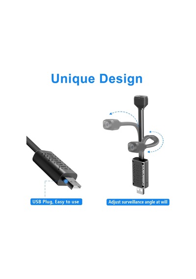 En Küçük Kablosuz Wifi Usb Kamera, Hd1080p Mini Casus Usb Kamera, Bebek Monitörü, Video Kaydı Canlı Beslemeli Dad Genel
