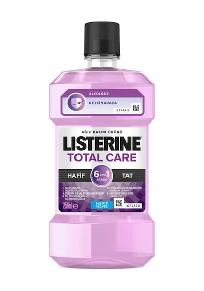 Listerine Total Care Diş Koruması Alkolsüz Hafif Nane Ağız Bakım Suyu 250 ML