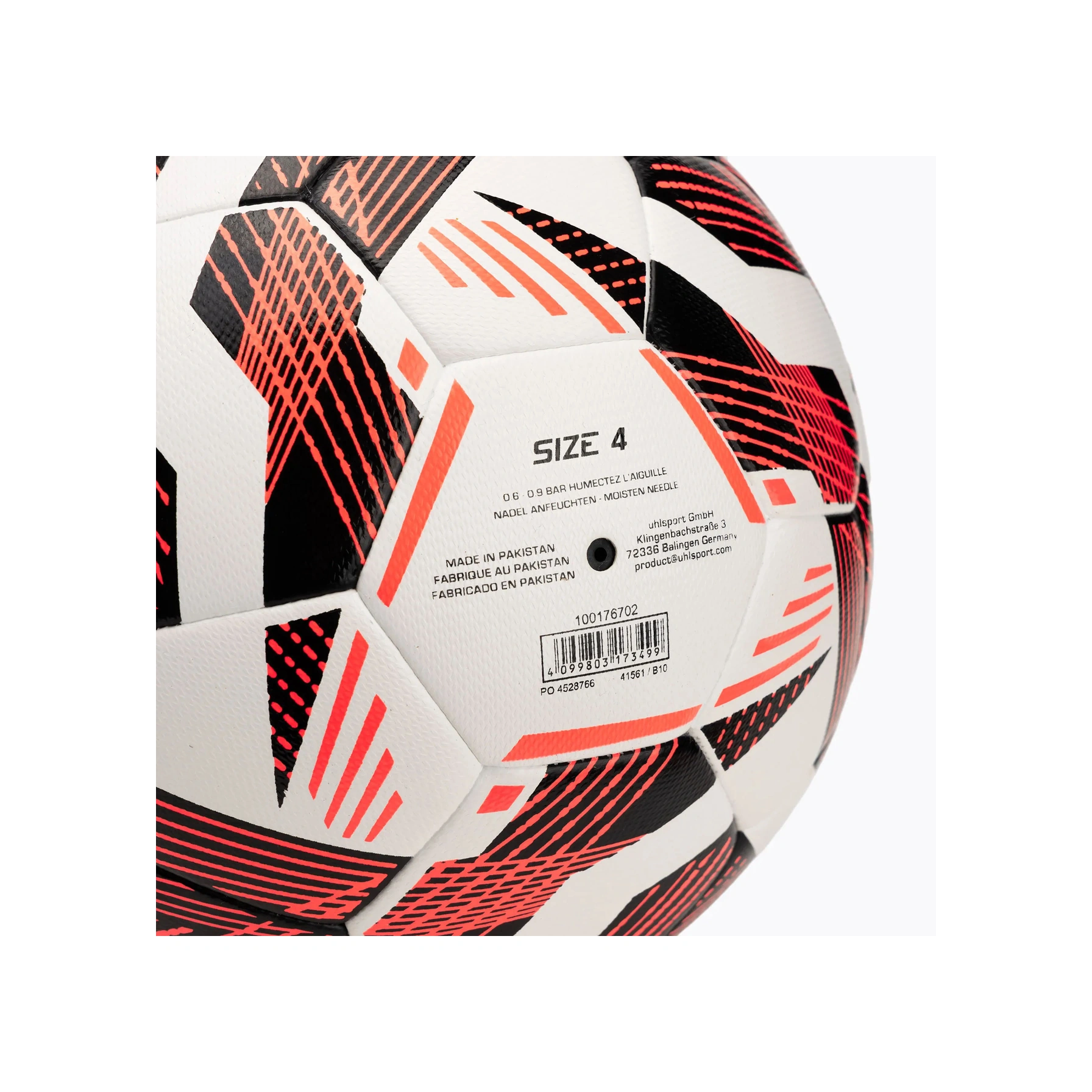 Beyaz - Siyah - Kırmızı Uhlsport Futbol Top Soccer Pro Addglue 100176702 Beyaz