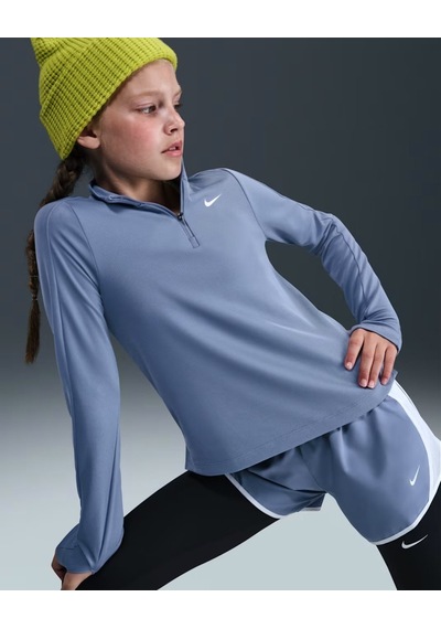 Nike Fd2853-499 Dri-fıt Uzun Kollu Çeyrek Fermuarlı Kız Çocuk Üstü - Lila