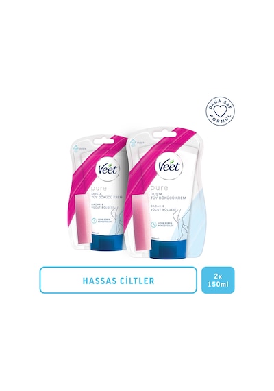 Veet Pure Hassas Ciltler Duşta Tüy Dökücü Krem 2 x 150 ML