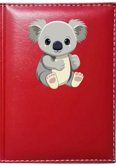 Promosyon Denizi Koala Görselli Kırmızı Ruhsat Kabı
