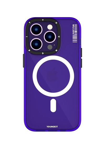 Youngkit Apple Uyumlu iPhone 14 Pro Max Kılıf Magsafe Kablosuz Şarj Özellikli Crystal Color Kapak