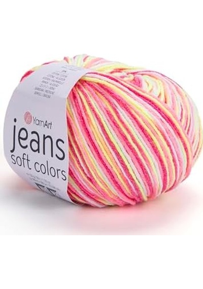 El Örgü İpi Jeans Soft Colors, 6214, 10x50 Gr