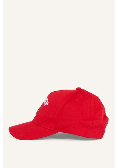 Defacto Disney Mickey Mouse Nakışlı Pamuklu Cap Şapka Kız Çocuk H6078a826wnrd1 Kırmızı-rd1