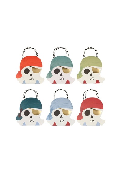 Meri Meri - Pirate Party Bags - Korsan Parti Çantaları - 8'li Tüm Yaşlar