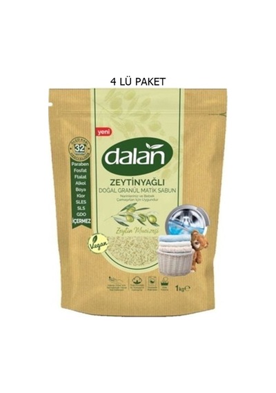 Granül Zeytinyağlı Sabun 1000 Gr 4 Adet