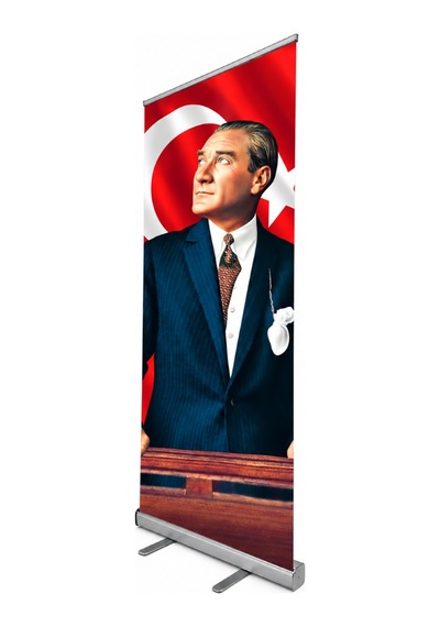 Atatürk Poster Baskılı Roll Up Banner 85x200cm No:1 Diğer