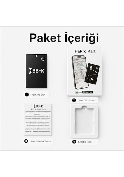 Hbb-k Apple Uyumlu iOS&android Akıllı Kart Siyah 2'li Paket
