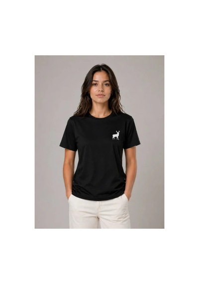 Butik İstanbul Minimal Geyik Logolu Tişört Bisiklet Yaka Kısa Kol Yazlık T-shirt - Siyah Butik İstanbul Minimal Geyik Logolu Tişört Bisiklet Yaka Kısa Kol Yazlık T-shirt - Siyah