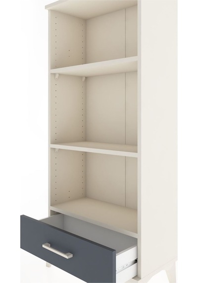 Hyperion Dolap 3 Raflı Tek Çekmeceli 60x44x134 Aytaşı-antrasit Aytaşı