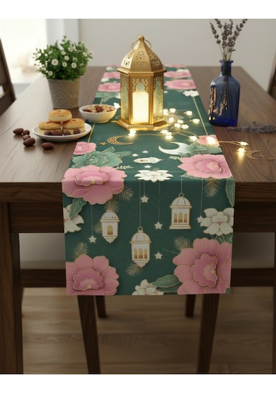 Ramazan Ayı Motifli Dijital Baskılı Runner Masa Örtüsü 40x140 Cm Rmz-2