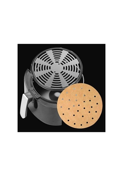 Silikon Pişirme Matı Tabak 20 Cm Ve 100 Adet Air Fryer Pişirme Kağıdı Yuvarlak Delikli