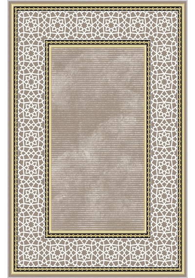 Rovigo Home Dijital Baskı Yıkanabilir Kaymaz Taban Salon Halısı Rvg0656 Kahverengi