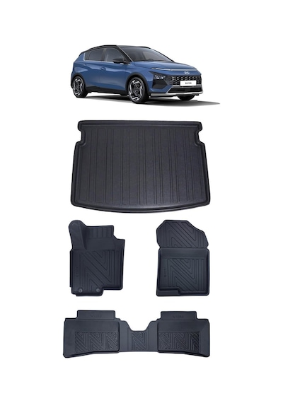 Hyundai Bayon 2025 Model İle Uyumlu 5d Premium Ekstra Havuzlu Paspas Ve Bagaj Havuzu Set