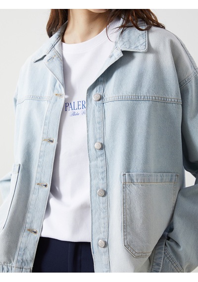Lcw Vision İndigo Oversize Kadın Jean Gömlek Ceket