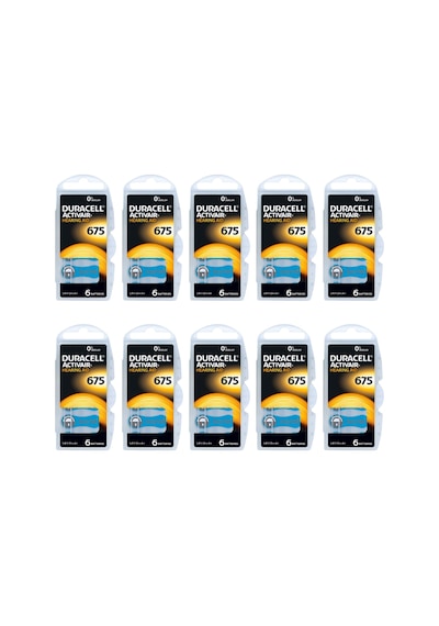 Duracell 675 Numara İşitme Cihazı Pili 10 Paket 60 Adet