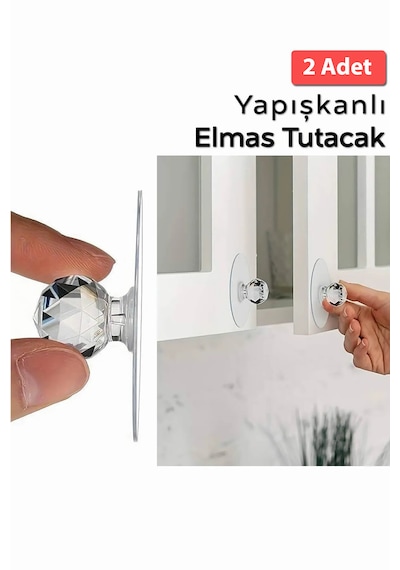 2 Adet Her Eve Lazım Çekmece Klozet Dolap Kapı Düğmesi Pratik Çok Amaçlı Ev Gereçleri Şeffaf