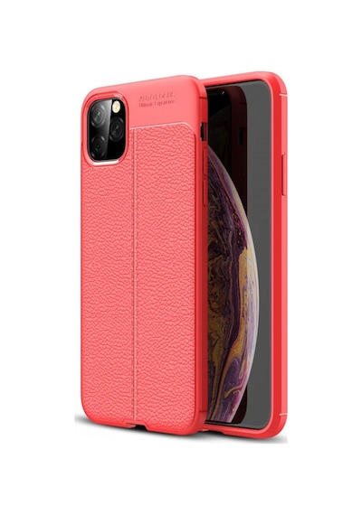 Apple Uyumlu iPhone 11 Pro Kılıf Focus Deri Görünümlü Silikon Kılıf Kapak