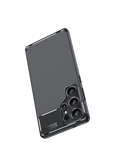 Samsung Galaxy Uyumlu S25 Ultra Kılıf Lens Tasarım Karbon Silikon Kapak