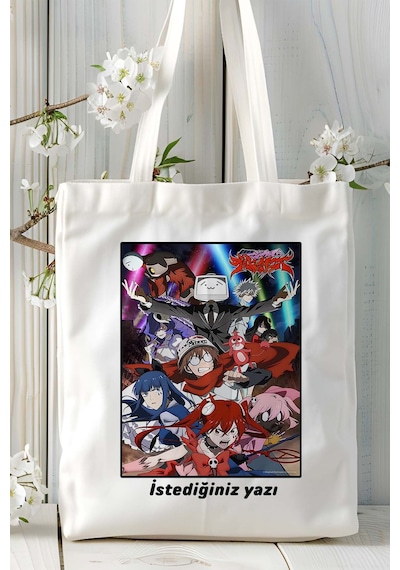 Art Hediye Mahou Shoujo Magical Destroyers Baskılı Bez Omuz Çantası Kişiye Özel Model 3 Çok Renkli