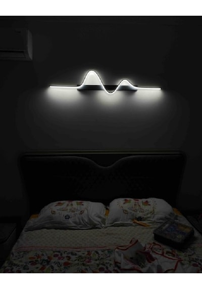 Yatak Başı Aplik 100 cm - Motif Antrasit