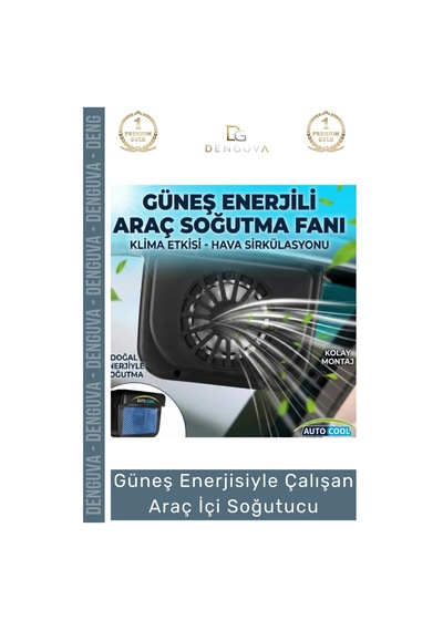Araçfanı Güneş Enerjili Auto Cool Portatif Oto Havalandırma Fan Sistemi Çalışan Araç İçi Soğutucu