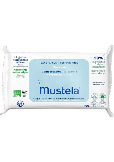 Mustela Kompost Islak Mendil Parfümsüz 60 Adet Islak Mendil