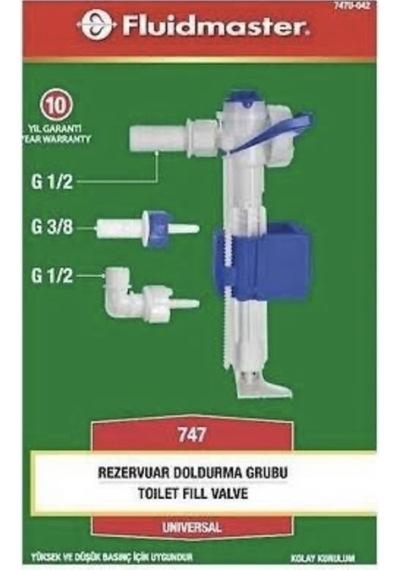 Gömme Rezervuar Iç Takımı Çok Renkli