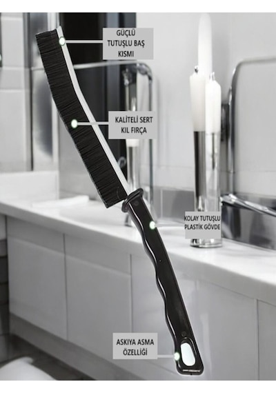 Temizlik Fırçası Fayans Arası Derz Banyo Mutfak Cam Temizliği Kalorifer Petek Bakımı Çok Amaçlı Fırça
