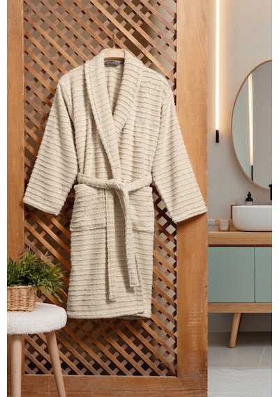 Pierre Cardin Soft Bornoz Wave Bej Bej