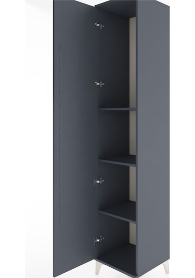 Hyperion Dolap 3 Raflı Tek Kapaklı 44x44x221 Antrasit-antrasit Antrasit