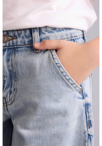 Defacto Baggy Fıt Jean Pantolon Kız Çocuk G4650a826smnm39 Mavi-nm39