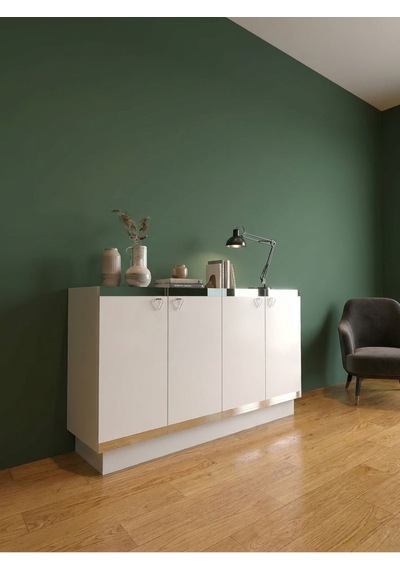 Karnaval 120 Cm Konsol, Tv Sehpası, Tv Ünitesi, Kahve Köşesi, Banyo Dolabı, Çok Amaçlı Dolap Sk8101-1 Beyaz