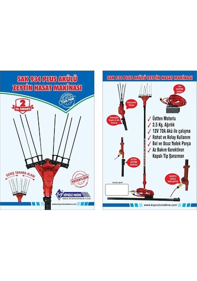 Yerli Üretim Akülü Zeytin Hasat Makinası 934