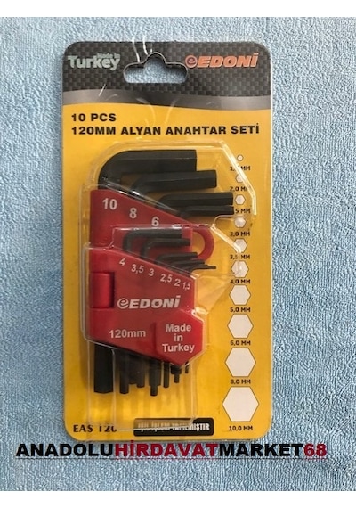 Edoni Alyan Seti Alyan Takımı 10 Lu Çelik Allen Seti