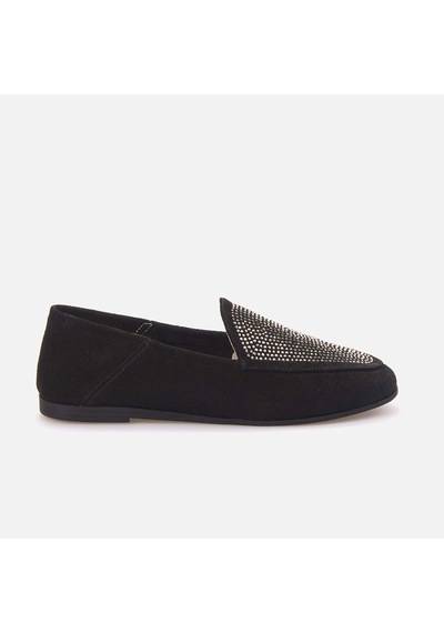 Kemal Tanca Kadın Loafer 620-003f Siyah Süet