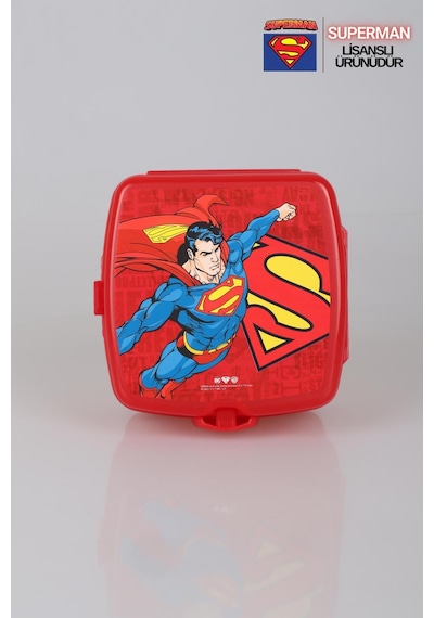 Lisanslı Superman Yemek Seti Beslenme Kabı,diş Fırçası Kutusu Ve Trıtan Matara 3'lüsü Altın