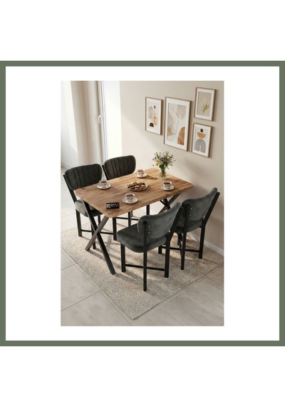 Bezos Elma Masa Seti Çok Renkli Gri 110x70 Cm Bezos1 Bezos Elma Masa Seti Çok Renkli Gri 110x70 Cm Bezos1
