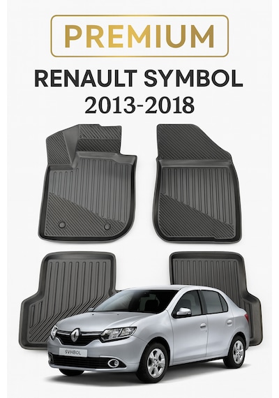 Renault Symbol 2013-2018 Uyumlu 3d Oto Paspas Premium