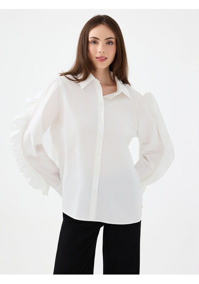 LOFT Loose Fit Kadın Gömlek U.kol Lf2040804 Q1.v1 Beyaz