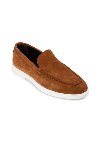 Deery Hakiki Süet Taba Rengi Erkek Loafer Ayakkabı - 01957mtbae01 Taba
