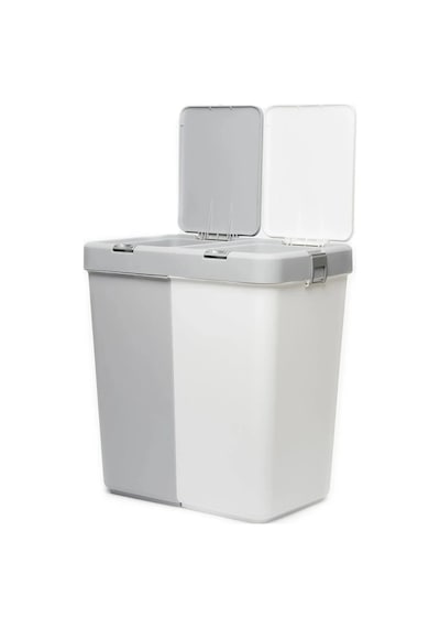 Motek Çok Amaçlı Çift Bölmeli 80 Litre Çamaşır Kirli Sepeti Beyaz
