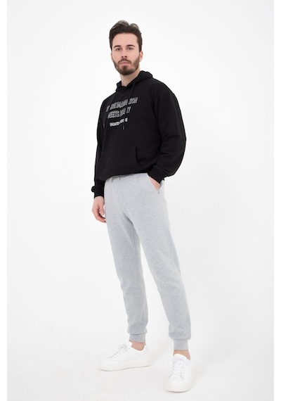 Erkek Jogger Eşofman Altı Gri GRİ MELANJ