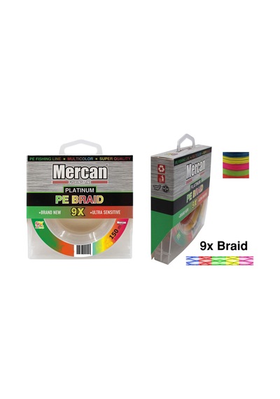 Mercan Platinum Pe 9X Örgü İp 150 M Multı Color Misina