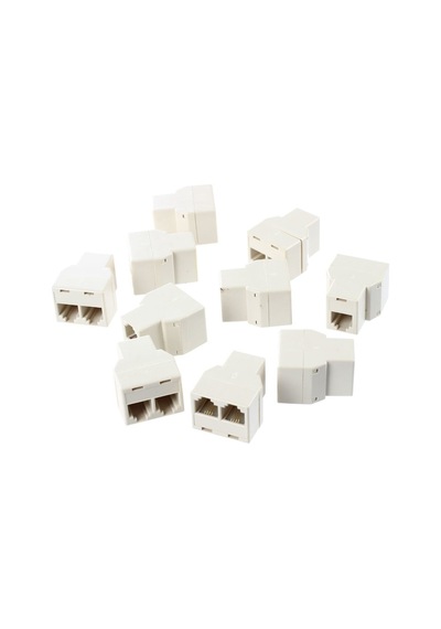 Rj11 Uzatma Çoğaltıcı Konnektör 1 Giriş/2 Çıkış 10 Adet