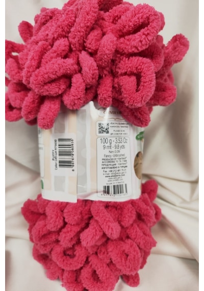 Puffy Fuşya El Örgü İpi 100gr. 9mt. 5'li Paket - Renk: 149