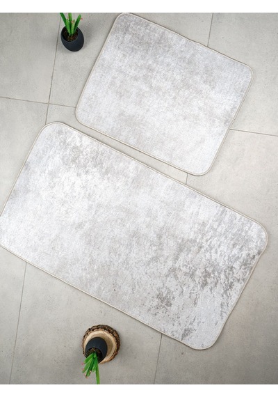 Dijital Baskılı Yıkanabilir Kaymaz Taban 2li Banyo Halısı Paspas Klozet Takımı 5090b