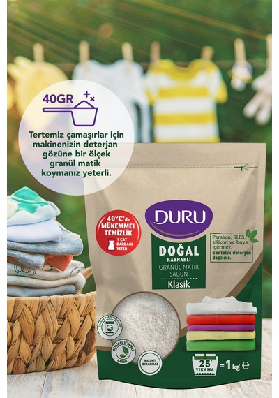 3 Adet Duru Granül Sabun Klasik 1000 G Diğer