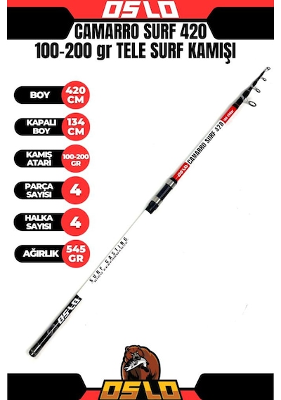 Oslo Camarro 420cm 100-250gr Surf Olta Kamışı Standart